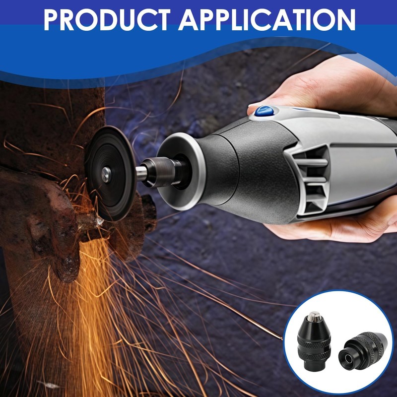 Pack of 2 Drill Chuck Adapters Compatible with Dremel Tools,
