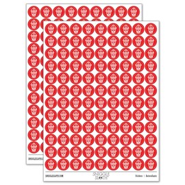 Yummy Bubble Tea Boba Milk Dessert Drink 200+ Round Stickers - Gloss Finish - 0.50" Size - Red