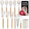 Cookify Juego de Utensilios de Cocina Silicona y Madera 12