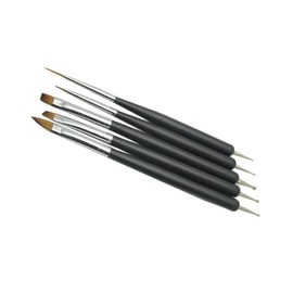 Mikinona 5pcs Set Double Tip Nail Art Drill Pens Set for Manicure Carving and Dotting Durable Nail Brush for Professional and Personal Use Compact for