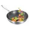 Importeek Sarten Wok Antiadherente Acero Inoxidable Induccion 32cm
