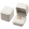 POKOFO Classic Velvet Engagement Ring Box Earring Jewelry Case Gift