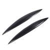 2pcs Carbon Fiber Headlight Eyebrows Left Right Glossy 3K Twill