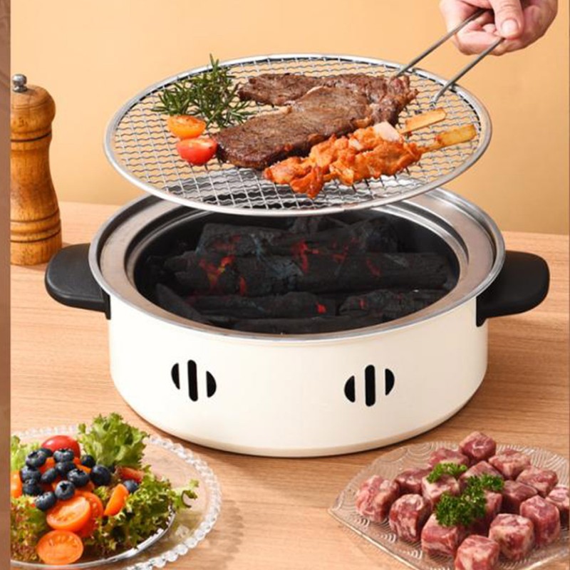 Charcoal Barbecue Grill Versatile Deformation Proof Portable Barbecue Grill for
