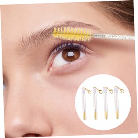 FOMIYES 2sets Portable Large Makeup Brush Set Tubing Mascara Eyelash Spoolie Eye Makeup Brushes for Travel Daily Use 4pcs*2