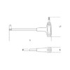 Beta 96T/AS 9/64 High Torque T-Handle Hex Key Wrench 9/64"