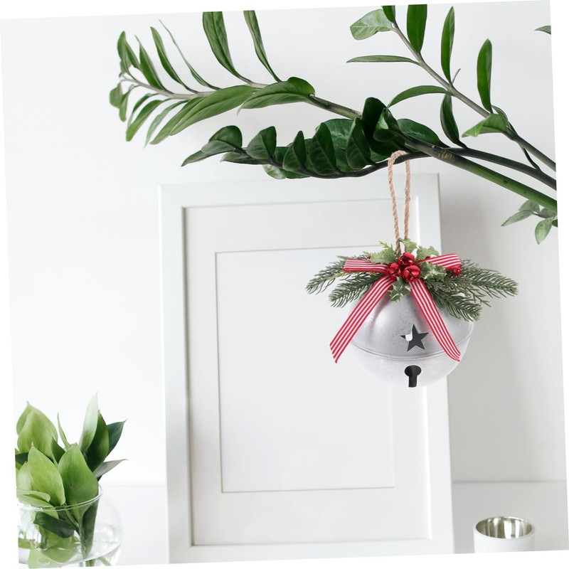 FUNOMOCYA Christmas Bells Large Iron Crafted Bells for Tree Decor