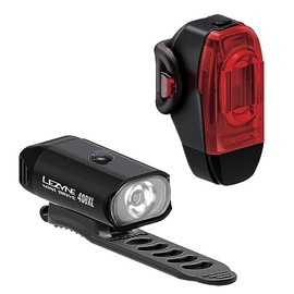 LEZYNE Bicycle Front & Rear Light Set, Mini Drive, 400 Lumens, KTV Drive, 40 Lumens, Satin Black, Mini Drive, 400XL, KTV DRIVE+40 PAIR, USB C Charging, IPX7 Waterproof