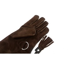 starlingukpk Quality Soft Suede Leather Falconry Gloves. (Large)