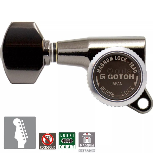 Gotoh SG381-07 MGT 6 In-Line Set MAGNUM Locking LEFT-HANDED -