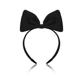 WLLHYF Black Bow Headband Headdress for Women and Girls Red Bowknot Hair Bands Hair Hoop Perfect Hair Accessories for Party and Cosplay