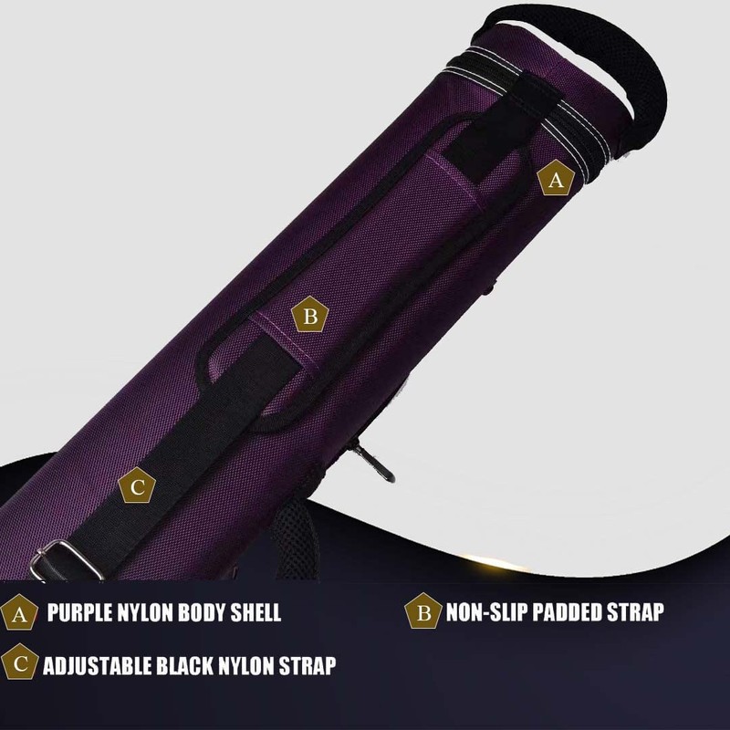 Champion 2X4,3x6 Nylon/Leatherette Billiard Pool Cue Stick Hard Carrying Case