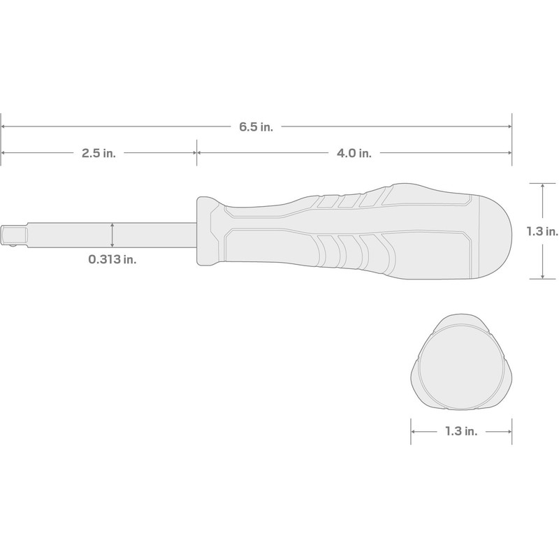 TEKTON 1/4 Inch Drive High-Torque Spinner Handle | SHH03125