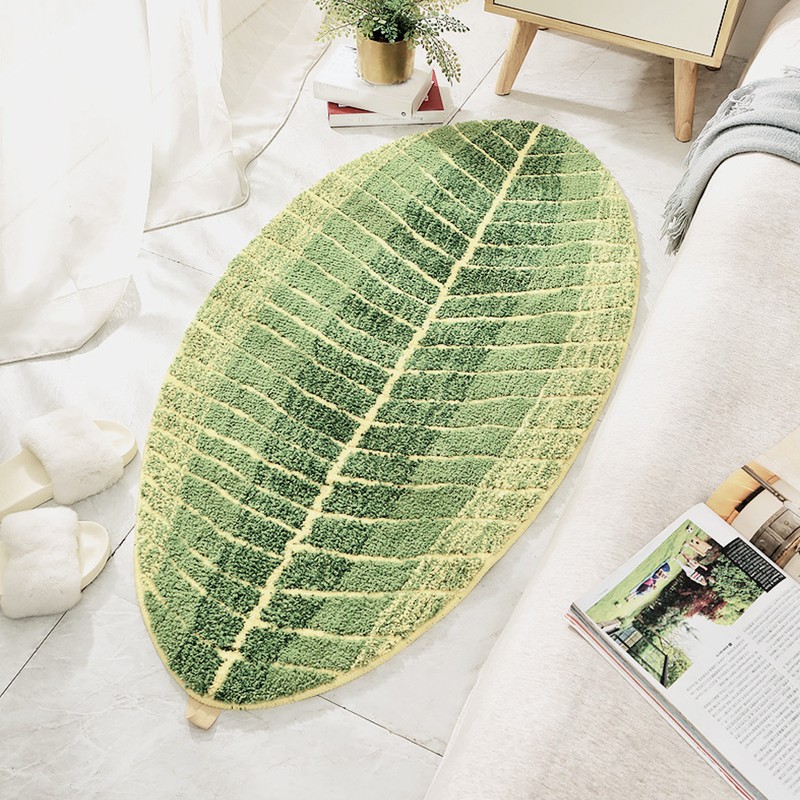 Leaf shaped Floor Mat Entrance Non slip Door Mat for