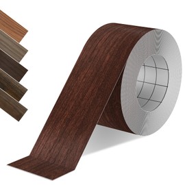 ZYJT Wood Tape, 2.4 inch X 15ft Self Adhesive Cherry Grain Repair Patch for Tables, Chairs, Baseboards, Doors, Windows, Floors, Handicraft DIY.