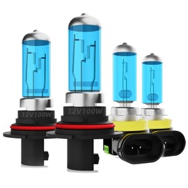 DMEPUGI Headlight Bulbs Fit For Nissan Pathfinder 2005-2012, 9007 High Low Dual Beam H11 Fog Lights Combo, Super Bright 5500K White Light High Performance Halogen Light Bulbs, 4PCS