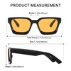 aisswzber plastic Square sunglasses for men and women 2613-Yellow