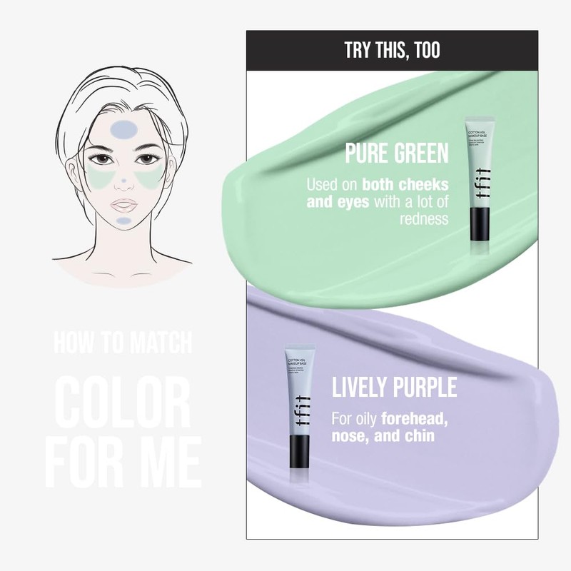 [tfit] Cotton Veil Makeup Base 30g Korean Cosmetics (Lively Purple)
