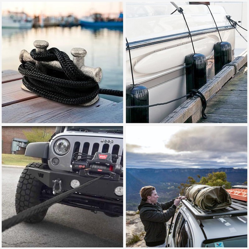 Boat Dock Lines Marine Rope - 1/2" x 20ft with
