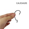 Cajoauis - 100 ganchos de pesca de gusano compensados, color