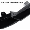 Front Bumper Lip Splitter Kit Painted Gloss Black For 2018-2020