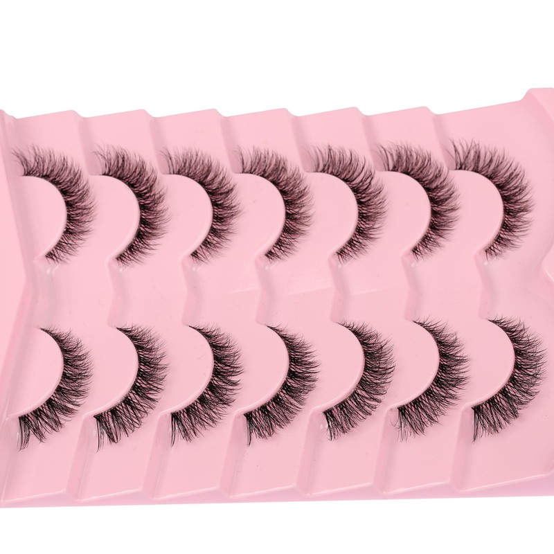 False Eyelashes 6D Lightweight Natural Comfortable Demi Wispy Cat Eye
