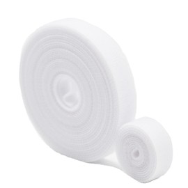 3 m Velcro Fastening Tape Cable Ties for Cable Management, 2 cm Wide, White