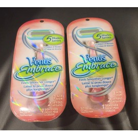 For Gillette Gillette Venus Embrace Razor & 2 Cartridges 1 Handle Vintage 2pack