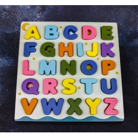 Unbranded alphabet and numbers wooden puzzle