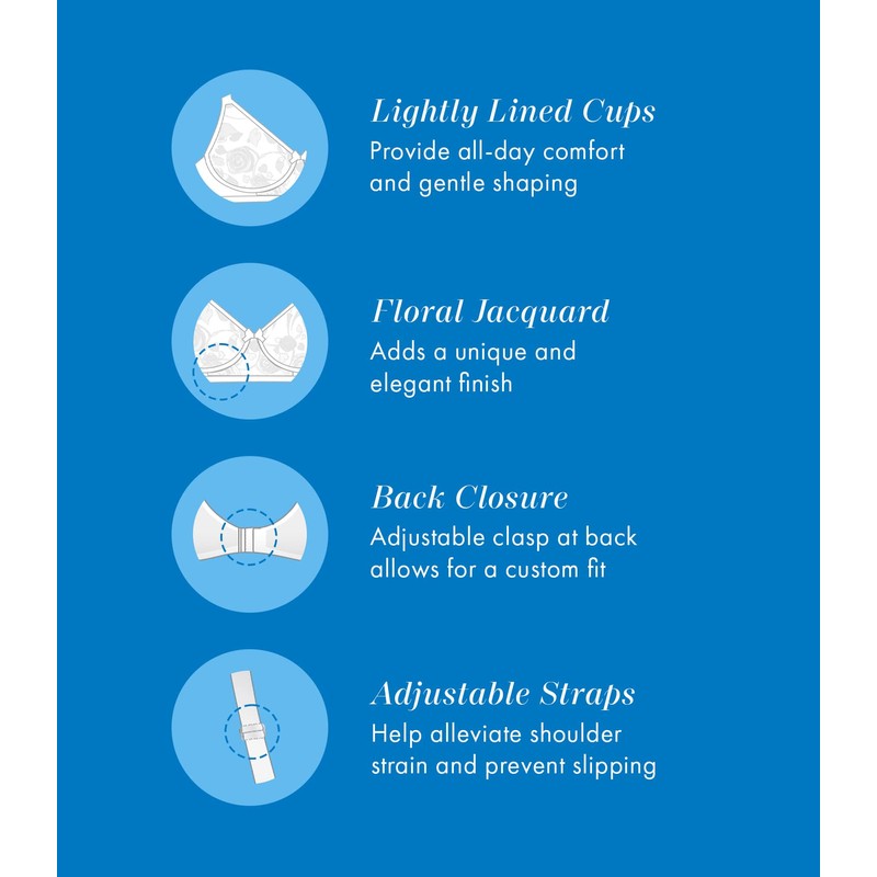 Bestform 5006222 Floral Jacquard Wireless Soft Cup Bra with Lightly-Lined