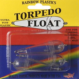 Rainbow Plastics Torpedo Bubble Sz 1/4Oz Clr 3P Fishing Products