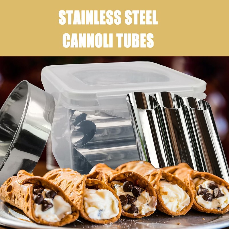 Cannoli Forms Pastry Roll Molds,Stainless Steel Cannoli Tubes,Pack of 15