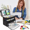 Sewing Accessories Organizer Case with Shoulder Strap,Double Layer Sewing Storage