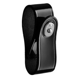 Handcuff Strap Black High Gloss Leather with Silver Snap