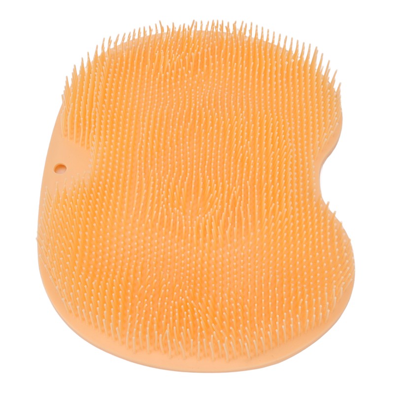 Foot Scrubber Massager with Suction Cups Orange Soft Foldable Shower
