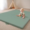 Baby Play Mats,Vegan Leather 1.5 Inch Extra Thick Foam Play