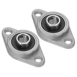PATIKIL Pillow Block Bearing 5/16" / 8mm Bore, 2 Pcs Zinc Alloy Steel Mounted Flange Pillow Block Self Alignment Insert Bearings Bore Ball Housing for Machinery Power Agriculture