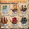 YCJZXMS 6-in-1 Pirate Ship Building Blocks Set, Mini Brick Pirate