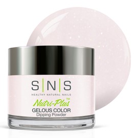 SNS Nail Dip Powder, Gelous Color Dipping Powder - Bubble Bath (Natural, Nudes/Pastel, Cream, Shimmer) - Long-Lasting Dip Nail Color Lasts 14 Days - Low-Odor & No UV Lamp Required - 1oz