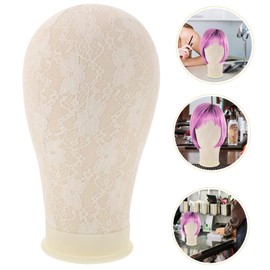 Outanaya Canvas Mannequin Wig Display Stand for Styling Wigs Lace Model for Decoration Hats and Masks