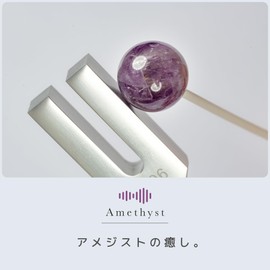 DANNY LIB Crystal Tuner 4096hz Natural Stone Purification Purple Crystal Tuning Fork Amethyst Mallet Rubber Mallet Cleaning Cloth Storage Pouch 5 Piece Set