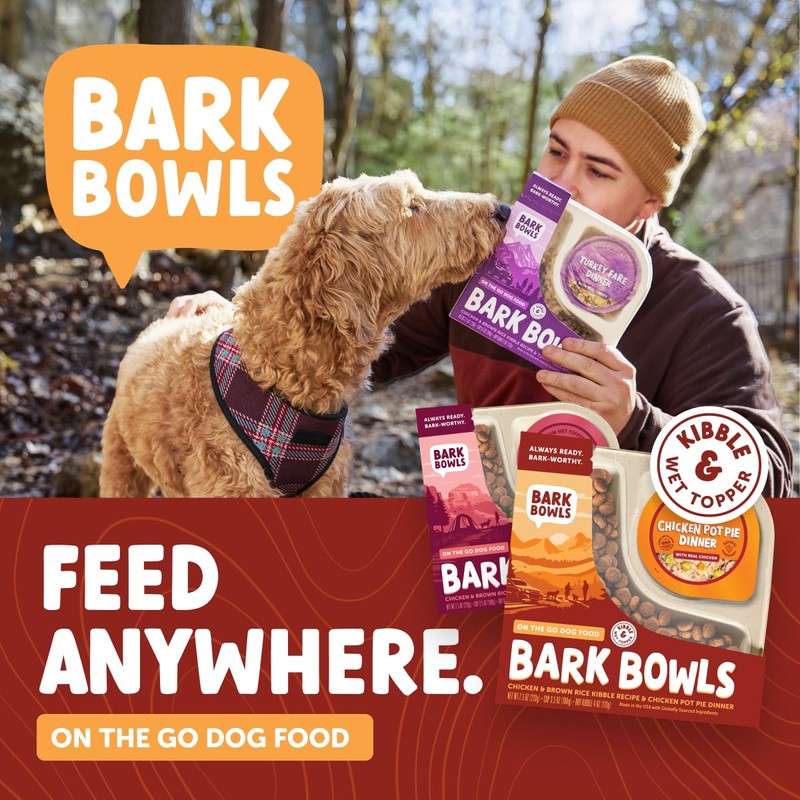 Bark Bowls On The Go Dog Food, Chicken Pot Pie