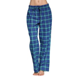 CYZ Women's 100% Cotton Super Soft Flannel Plaid Pajama/Lounge Pants-F17001-S