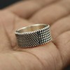 TISHAVI 925 Sterling Silver Wide Band Puzzel Ring for Stacking