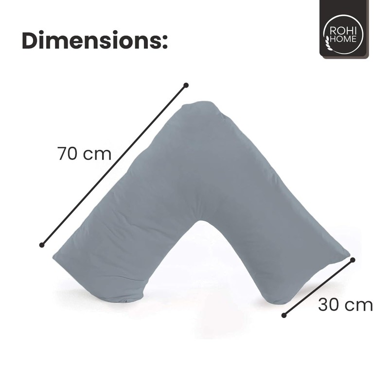 Rohi Grey V Shaped Pillowcase – Soft & Breathable V