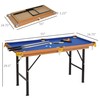 Soozier 55" Portable Folding Billiards Table Game Pool Table for