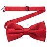RBOCOTT Burgundy Bow Tie Bowtie and Pocket Square Set for