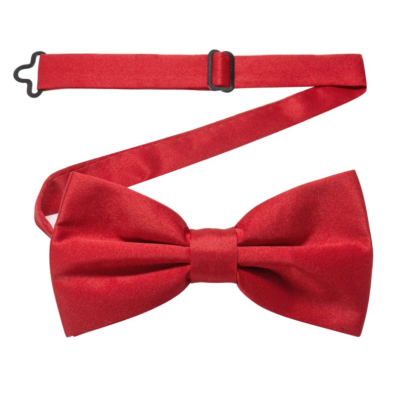 RBOCOTT Burgundy Bow Tie Bowtie and Pocket Square Set for