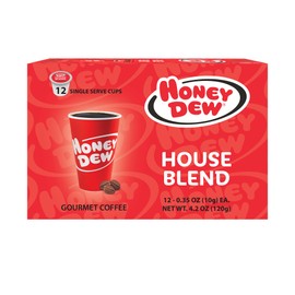 Honey Dew Coffee – House Blend – Single Serve Coffee Pods, Compatible with Keurig Brewers – 12 Pods