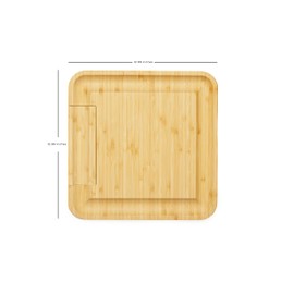 Demin Design Bamboo Cheese Board Charcuterie Board Gift Set - House Warming Gifts New Home, Wedding Gifts for Couple, Bridal Shower Gift, Christmas Gift, Mother's Day Gift, Valentine's Day Gift
